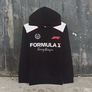 Formula 1 Big Boy's Long Sleeve Fleece Hoodie in Black - Size 10-12 (medium)